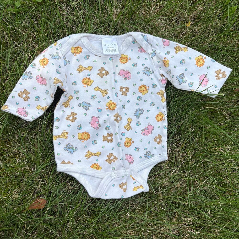 Avon 3/6 months little girl’s onesie